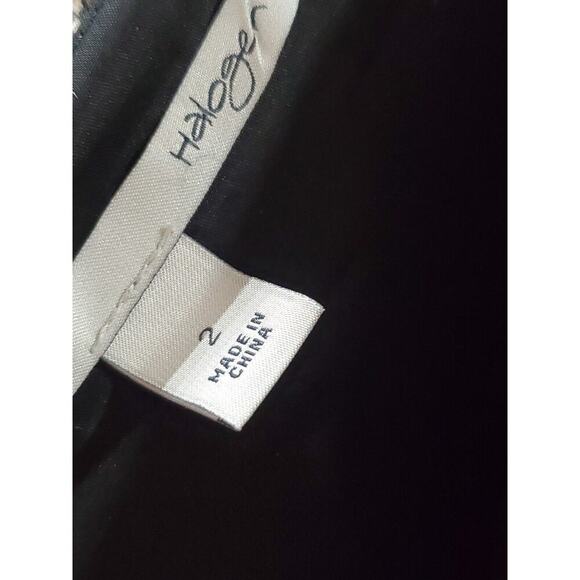 Halogen Women's Multicolor Acrylic Faux Leather Trim Back Zip Mini Skirt Size 2 - Picture 6 of 10